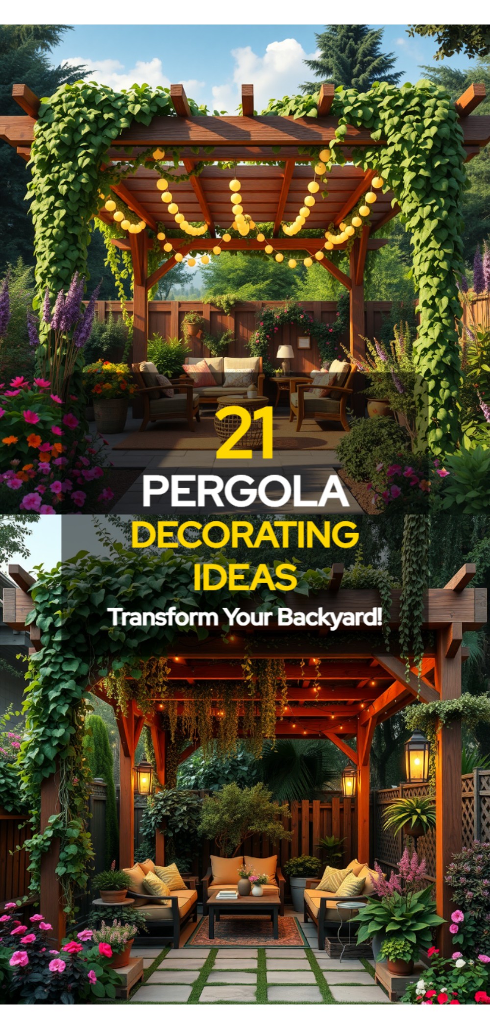 21 Pergola Decorating Ideas That Will Make You Love Your Backyard Again ...