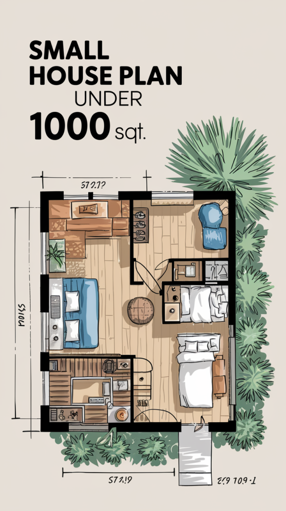  Small House Plans Under 1000 Sq Ft Studio Apartments