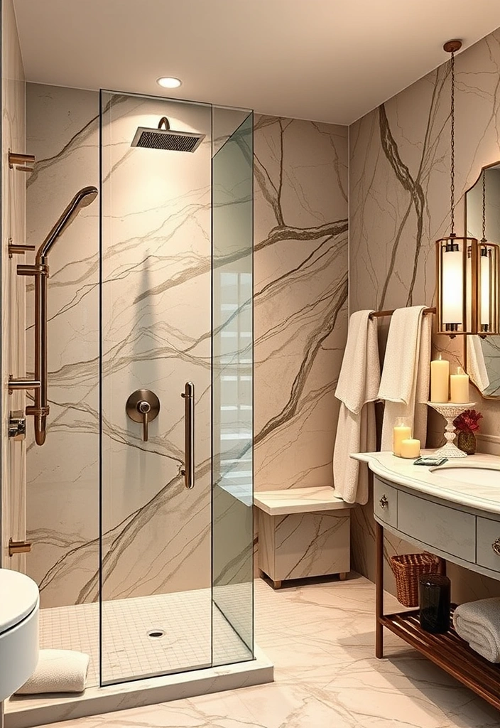 21 Luxury Master Bathrooms with Walk-In Showers That Redefine Elegance 20 21 Master Bathrooms with Walk-In Showers That Redefine Elegance (You Won't Believe #10!) - 15. Luxurious Accessories