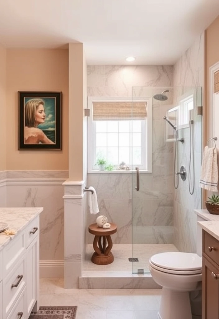 21 Luxury Master Bathrooms with Walk-In Showers That Redefine Elegance 26 21 Master Bathrooms with Walk-In Showers That Redefine Elegance (You Won't Believe #10!) - 21. Personal Touches
