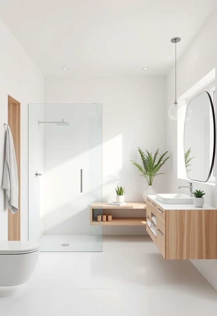 21 Luxury Master Bathrooms with Walk-In Showers That Redefine Elegance 4 21 Master Bathrooms with Walk-In Showers That Redefine Elegance (You Won't Believe #10!) - 1. Sleek Minimalism