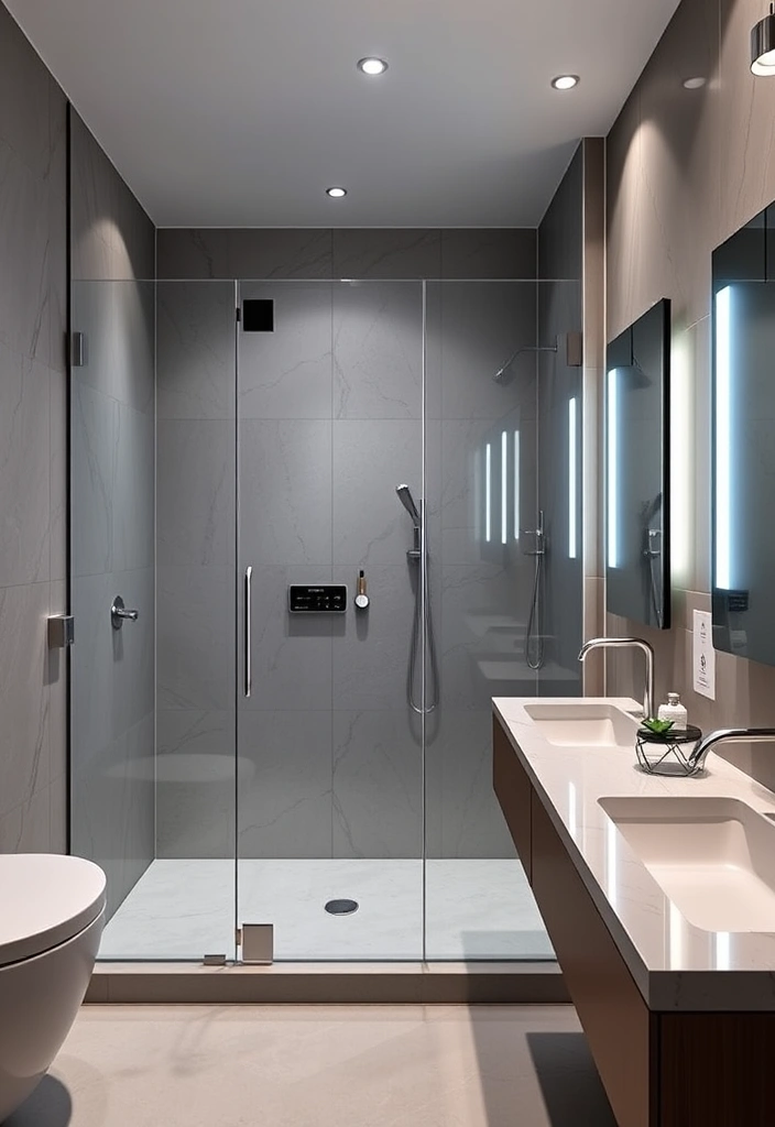 21 Luxury Master Bathrooms with Walk-In Showers That Redefine Elegance 16 21 Master Bathrooms with Walk-In Showers That Redefine Elegance (You Won't Believe #10!) - 11. Smart Technology