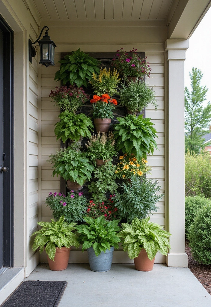 21 Front Porch Styling Ideas to Boost Curb Appeal - 17. Add Greenery with Vertical Gardens