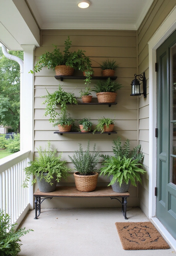 21 Front Porch Styling Ideas to Boost Curb Appeal - 16. Utilize Vertical Space