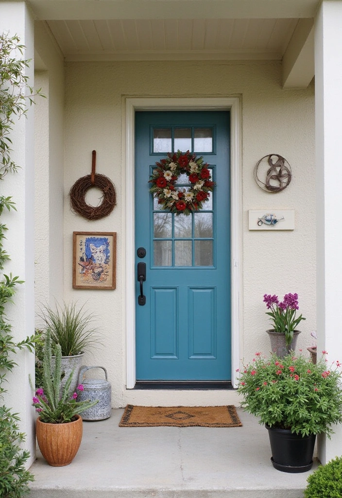 21 Front Porch Styling Ideas to Boost Curb Appeal - 11. Utilize Wall Decor
