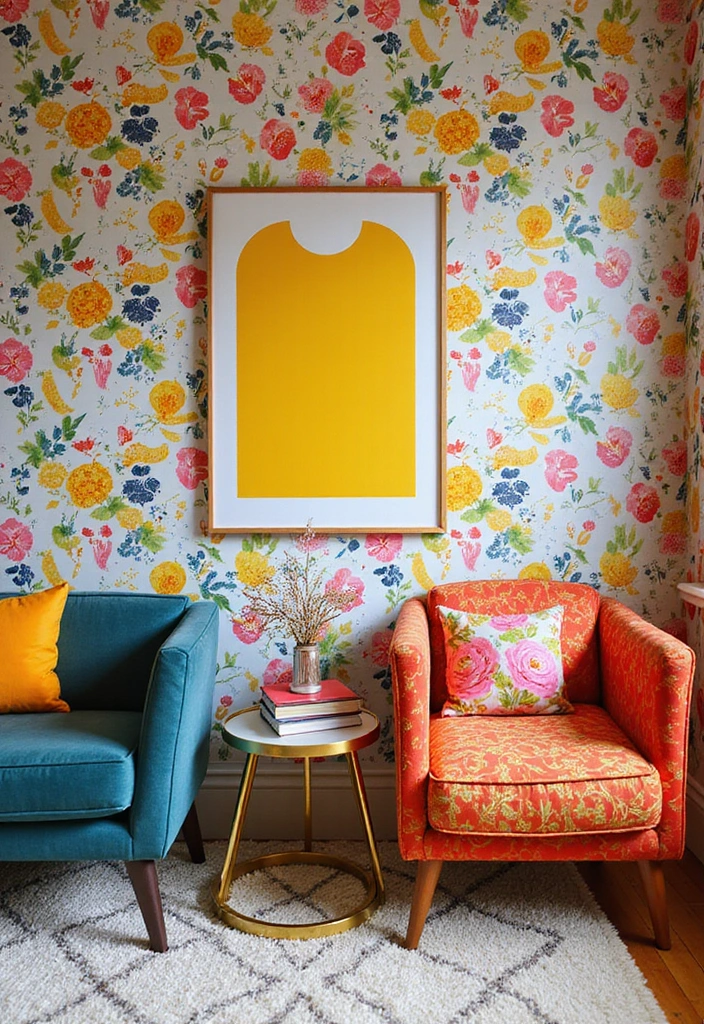 21 Bold Home Room Design Ideas That Will Transform Your Space (You Won't Believe #12!) - 11. Fun Wallpaper