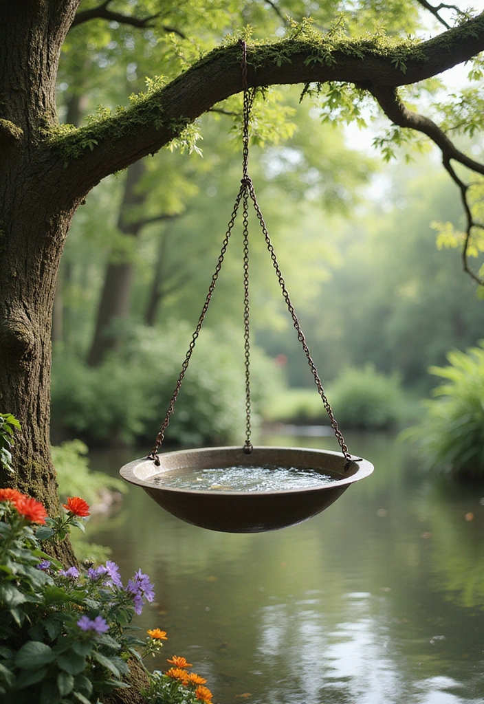 21 Cheap DIY Bird Bath Dollar Store Ideas That'll Make Your Feathered Friends Sing! - 13. Ladle Bath
