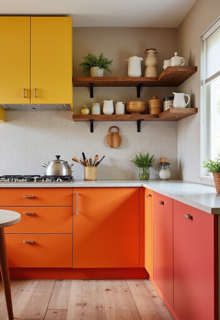 21 Bold Home Room Design Ideas That Will Transform Your Space (You Won't Believe #12!) - 9. Colorful Kitchen Cabinets