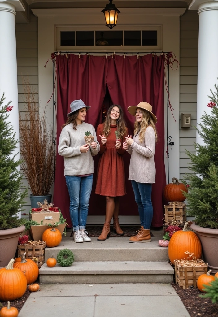 21 Front Porch Styling Ideas to Boost Curb Appeal - 21. Set Up a Seasonal Photo Booth