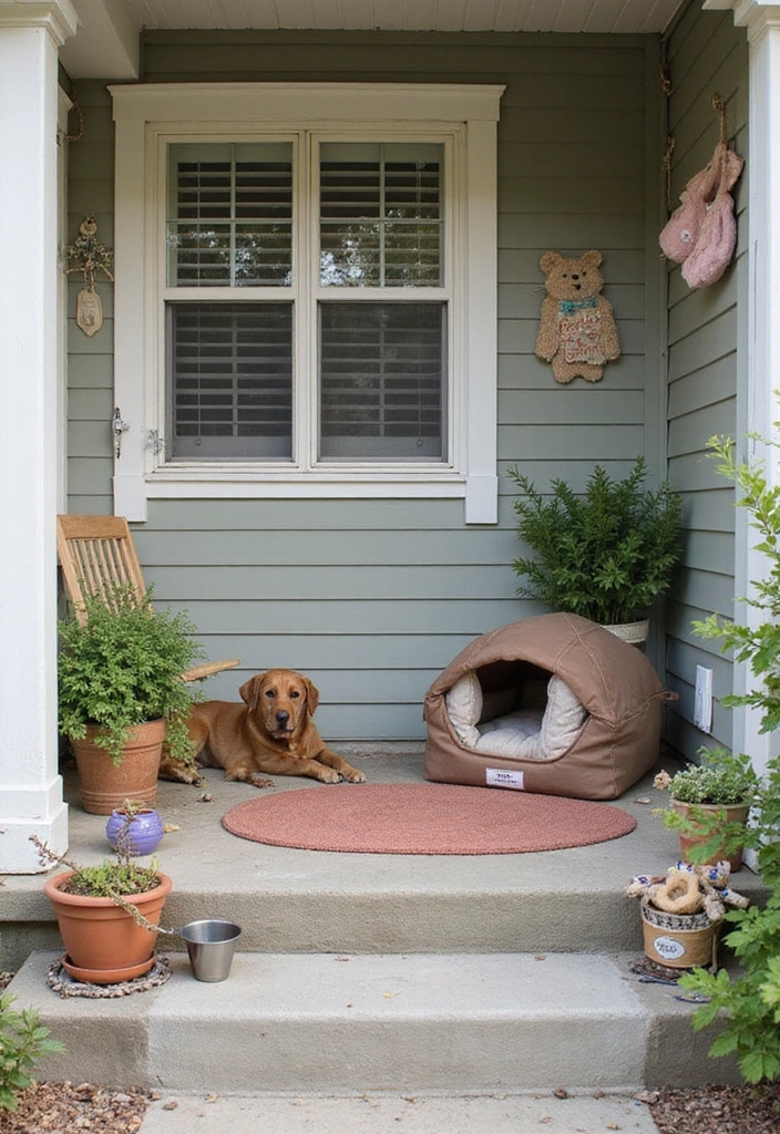 21 Front Porch Styling Ideas to Boost Curb Appeal - 18. Create a Pet-Friendly Area