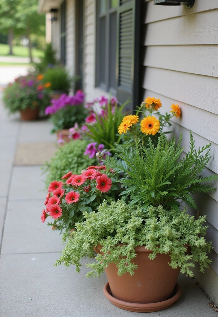 21 Front Porch Styling Ideas to Boost Curb Appeal - 3. Add Charming Planters